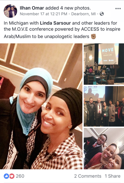 Ilhan Omar with Sarsour