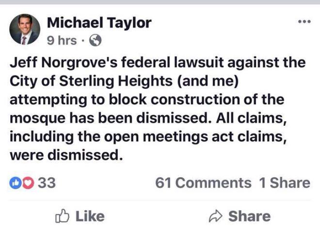 taylor gloating over court ruling