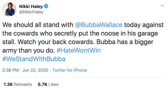 Nikki haley tweet